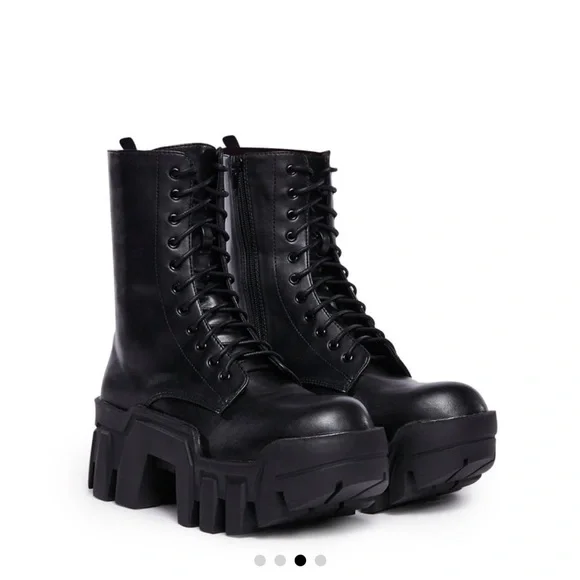 Azalea Wang Olympia Platform Boots with Lug sole - Picture 3 of 7